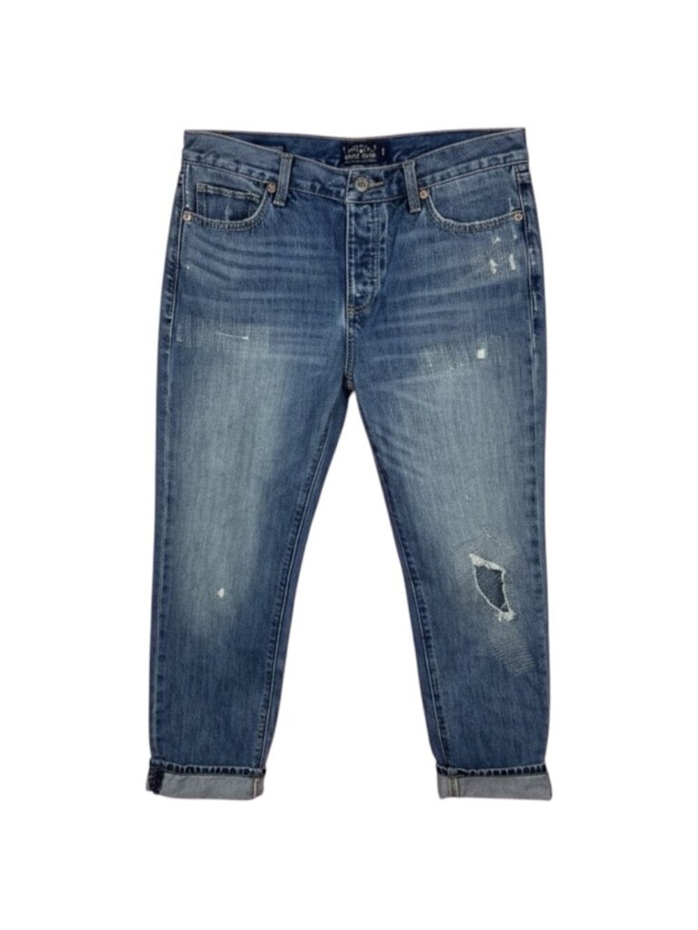 Lucky Brand Sienna Slim Boyfriend Distressed Medium‎ Wash Jeans Women’s 6 / 28